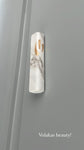 Volakas marble gold side letter mezuzah