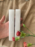 White Onyx side letter mezuzah