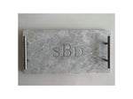 Skyros grey marble versatil tray with silver handles