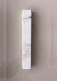 Volakas Marble mezuza with natural engraving