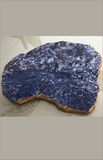 Blue agatha granite irregular board with gold