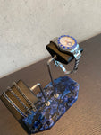 The Watch stand double.   Blue agatha