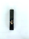 Port Laurent marble mezuzah with modern shin in gold