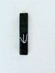 Port Laurent marble mezuzah with modern shin in silver